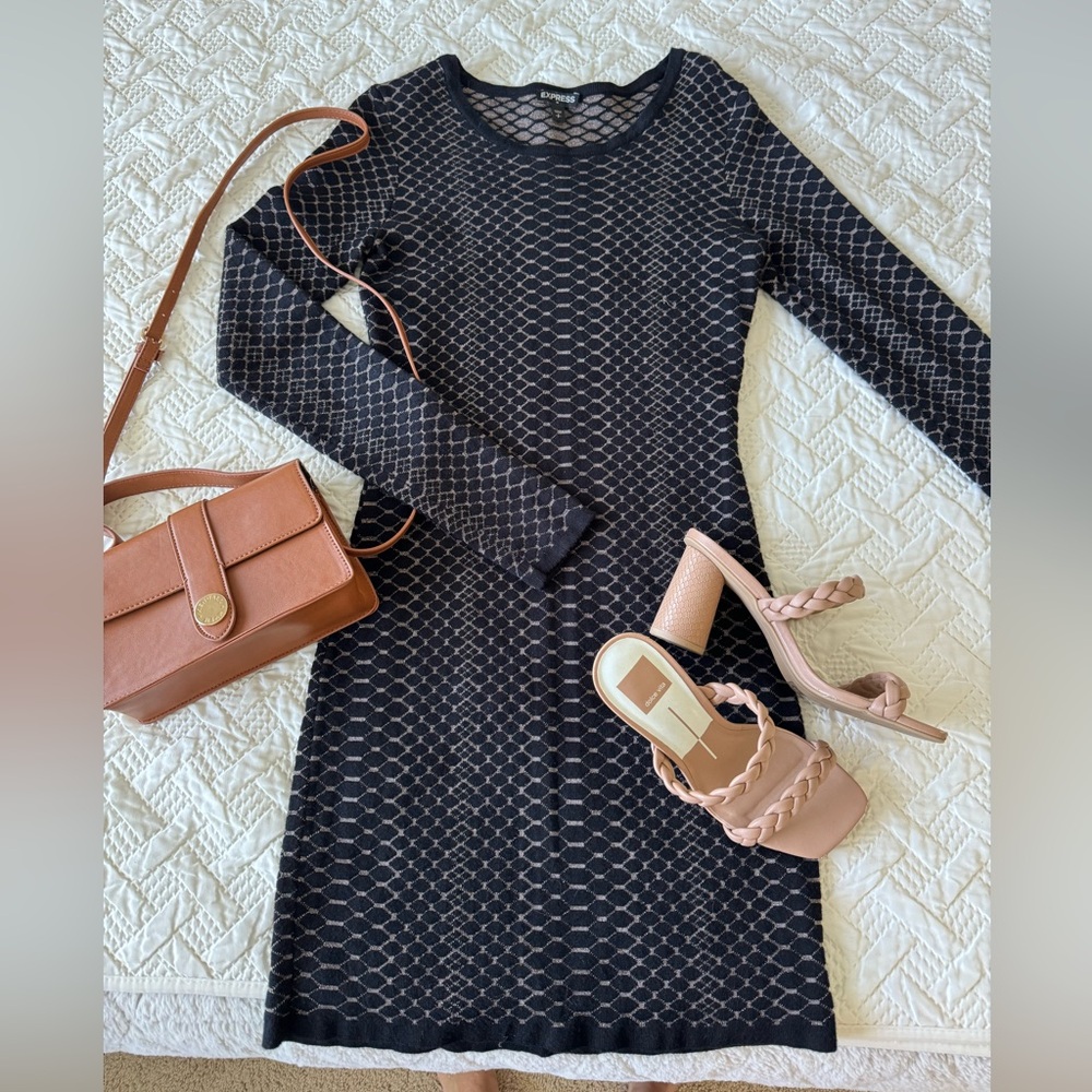 Express brand figure hugging sweater dress